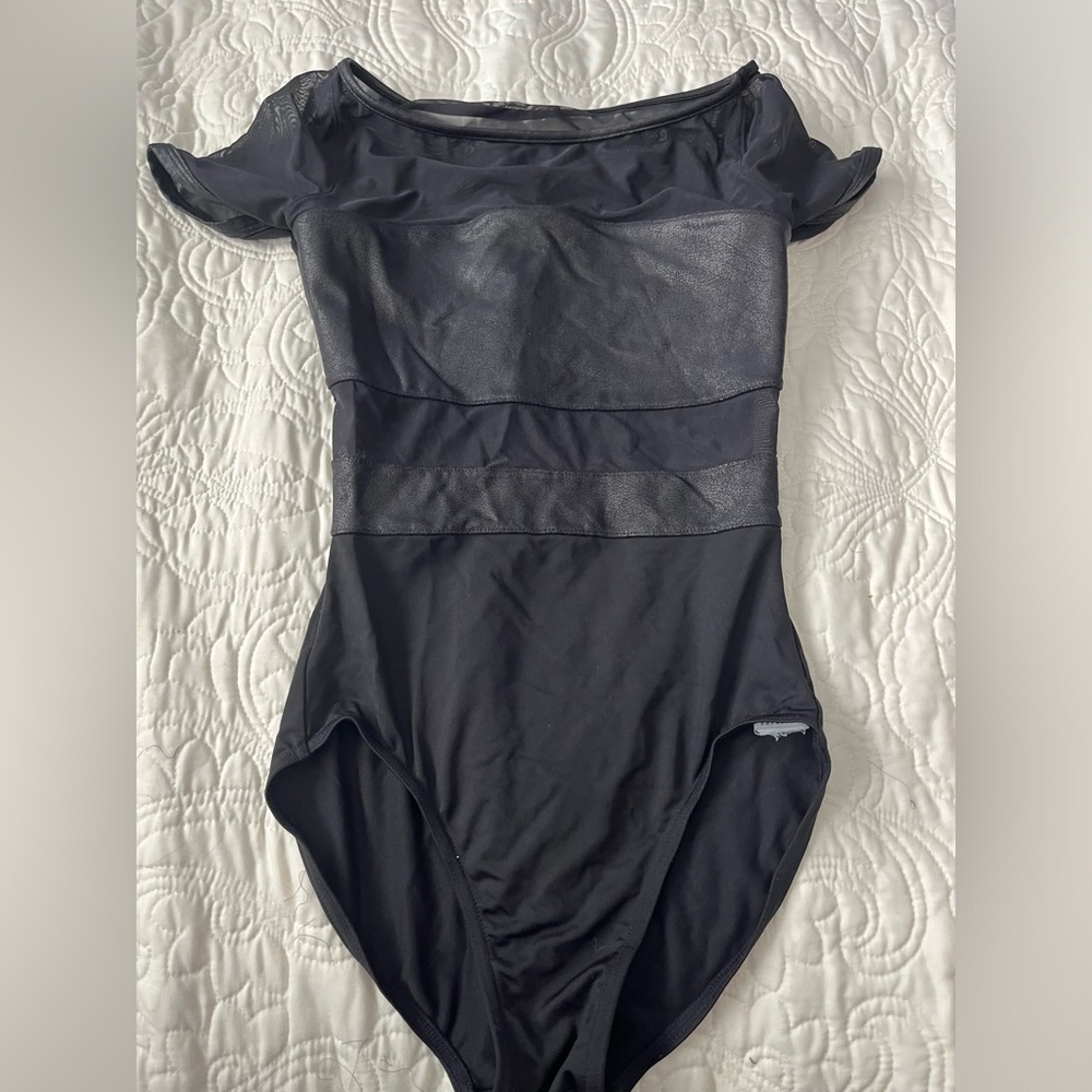 Bloch Adult Small Black Cap Sleeve Leotard